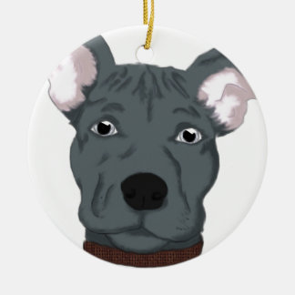 Pitbull Ceramic Tree Decoration