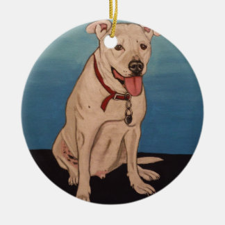 Pitbull Ceramic Tree Decoration