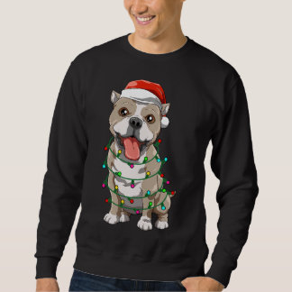 Pitbull Christmas Santa Pitbull Dog Lovers Christm Sweatshirt