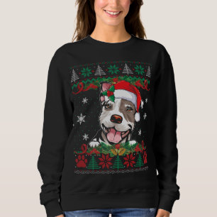 Pitbull Christmas Santa Ugly Sweater Dog Lover Xma