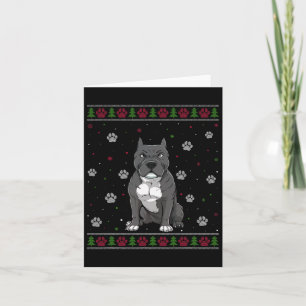 Pitbull Christmas Sweater Xmas Pet Animal Dog Love Card