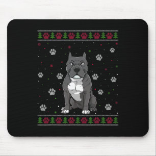 Pitbull Christmas Sweater Xmas Pet Animal Dog Love Mouse Pad