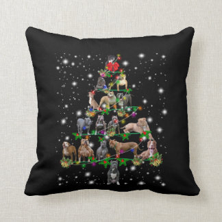 Pitbull Christmas Tree Covered By Flashlight Cushion