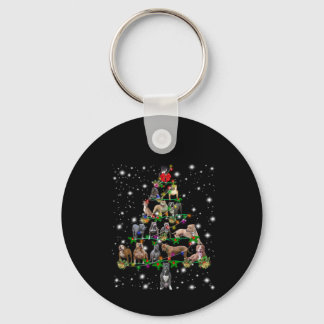 Pitbull Christmas Tree Covered By Flashlight Key Ring