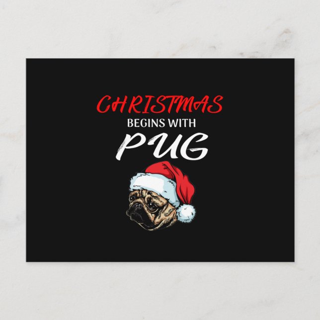 Pitbull Christmas Tree Covered By Flashlight Postcard (Front)