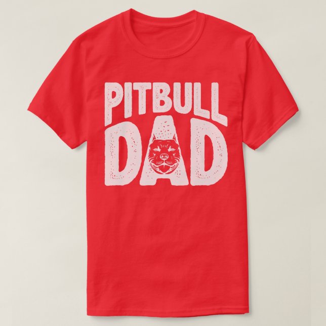 Pitbull Dad Dog, Best Dog Dad Ever, Mens Pitbull P T-Shirt (Design Front)
