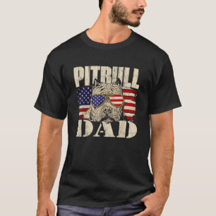 Pitbull Dad Dog Lover Pibble Pittie Pit Bull Terri T-Shirt