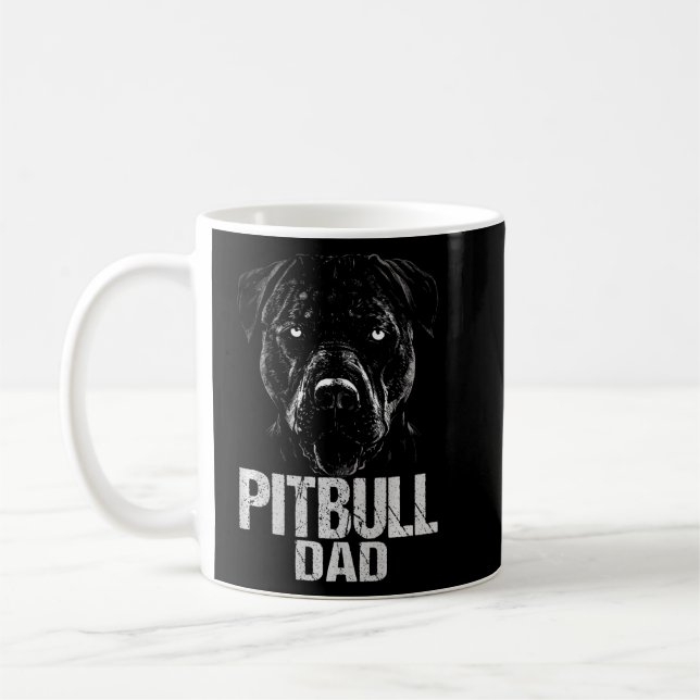Pitbull Dad DogDog for Dog Owners  Coffee Mug (Left)