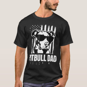 Pitbull Dad Mens Proud American Pit Bull Dog T-Shirt