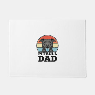 Pitbull Dad Vintage Dog Lover Shirt Design (2)_1 Doormat