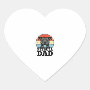 Pitbull Dad Vintage Dog Lover Shirt Design (2)_1 Heart Sticker