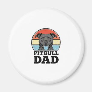 Pitbull Dad Vintage Dog Lover Shirt Design (2)_1 Magnet