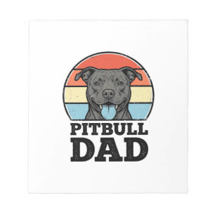 Pitbull Dad Vintage Dog Lover Shirt Design (2)_1 Notepad