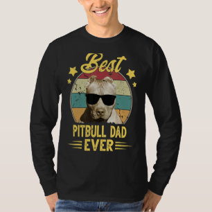 Pitbull Dad Vintage Sunglasses Pitbull Dog Owner T-Shirt