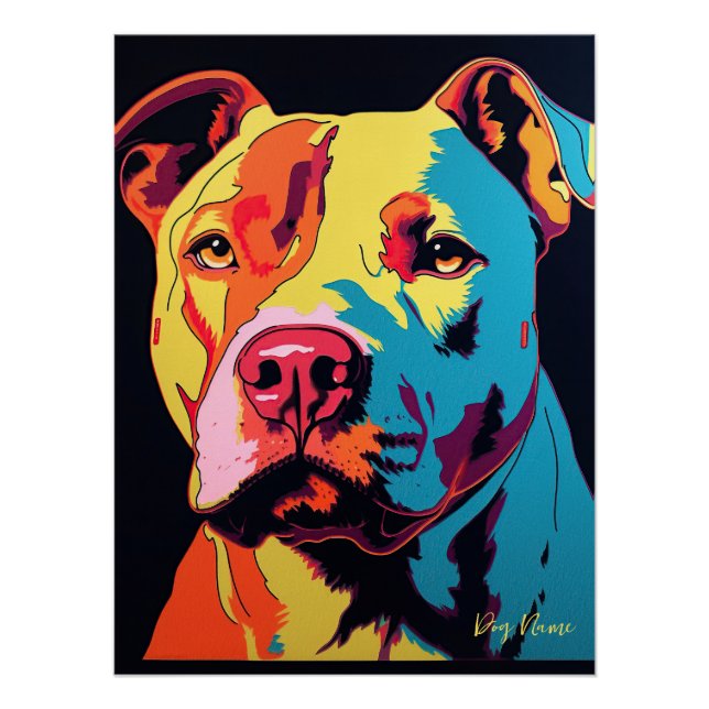 Pitbull Dog 002 - Bruno Pokopen Poster (Front)