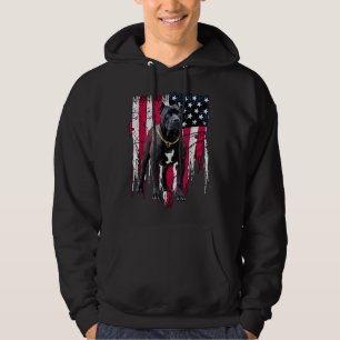 Pitbull Dog American Flag Awesome Cool T-Shirt Hoodie