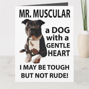 Pitbull Dog Animal Greeting Card