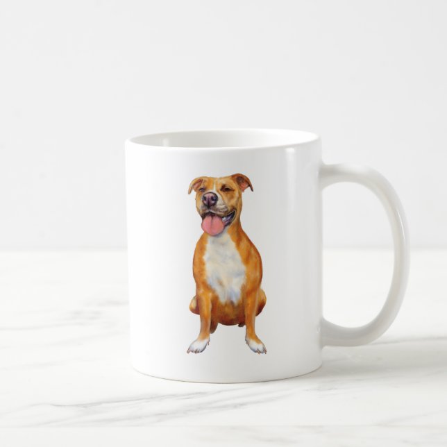 Pitbull dog art design on a mug (Right)