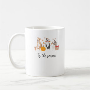 Pitbull Dog Autumn Fall Thanksgiving Tis The Seaso Coffee Mug