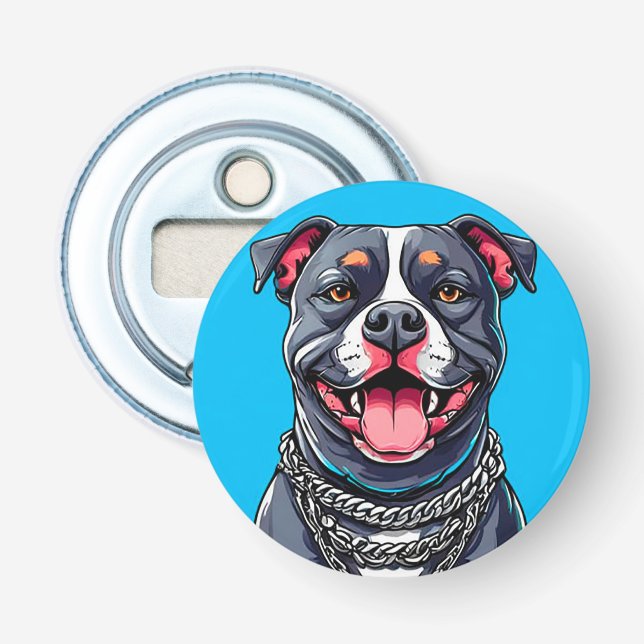 Pitbull dog bottle opener (Front)