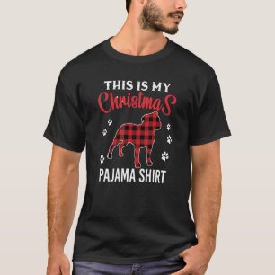 Pitbull Dog Christmas This Is My Christmas Pajama T-Shirt