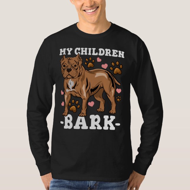 Pitbull Dog Dad Mum T-Shirt (Front)