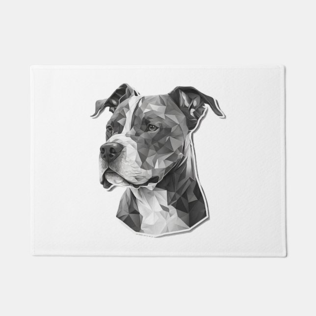 Pitbull dog face doormat (Front)