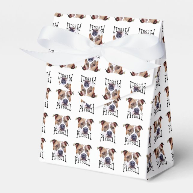 Pitbull dog favour box (Front Side)