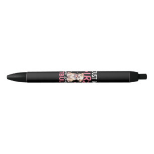 Pitbull Dog Girls Women Just A Girl Who Loves Pitb Black Ink Pen