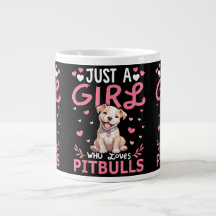 Pitbull Dog Girls Women Just A Girl Who Loves Pitb Large Coffee Mug