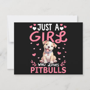 Pitbull Dog Girls Women Just A Girl Who Loves Pitb Postcard