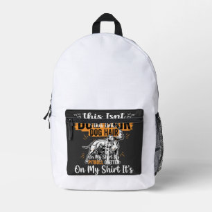 Pitbull Dog Hair Glitter Funny Dog Printed Backpack