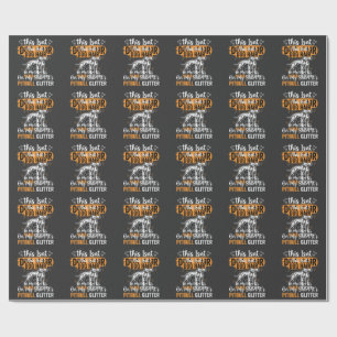 Pitbull Dog Hair Glitter Funny Dog Wrapping Paper