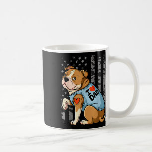 Pitbull Dog I Love Dad Tattoo Funny Family _1  Coffee Mug