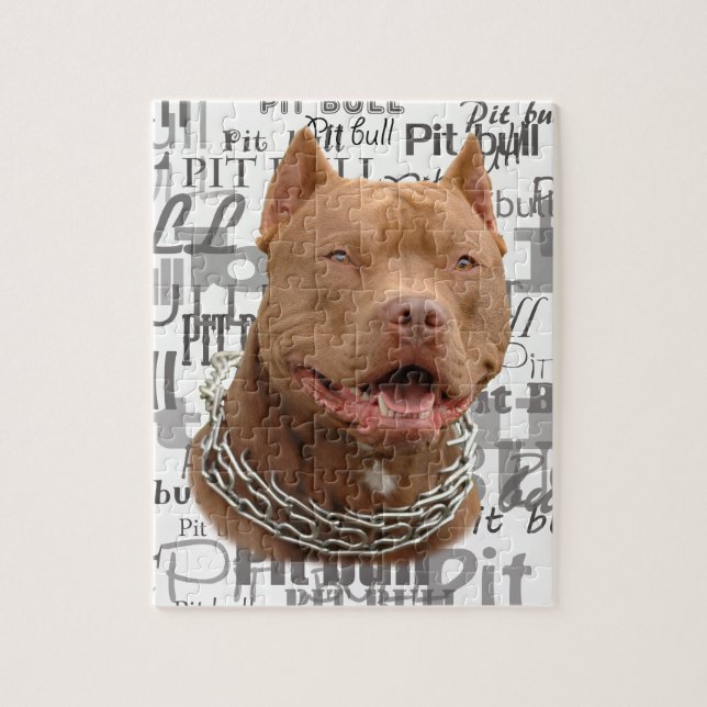 Pitbull dog jigsaw puzzle (Vertical)