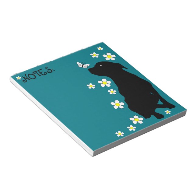 Pitbull Dog Love And Daisies Post It Notes (Angled)