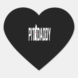 Pitbull dog love daddy heart sticker