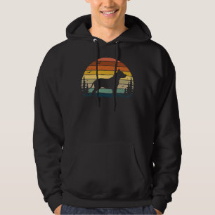Pitbull Dog Lover Vintage Retro Funny Hoodie