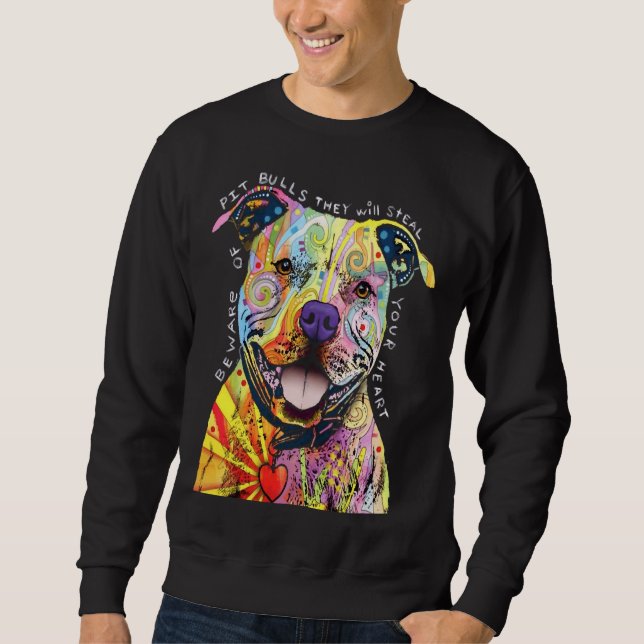 Pitbull Dog Lovers I Love Pitbull Sweatshirt (Front)