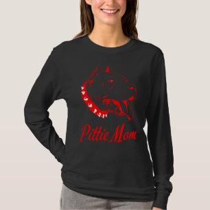 Pitbull Dog Lovers Pittie Mum Fitted T-Shirt