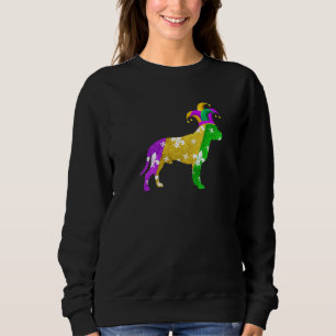 Pitbull Dog Mardi Gras Carnivals Funny Puppy Lover Sweatshirt