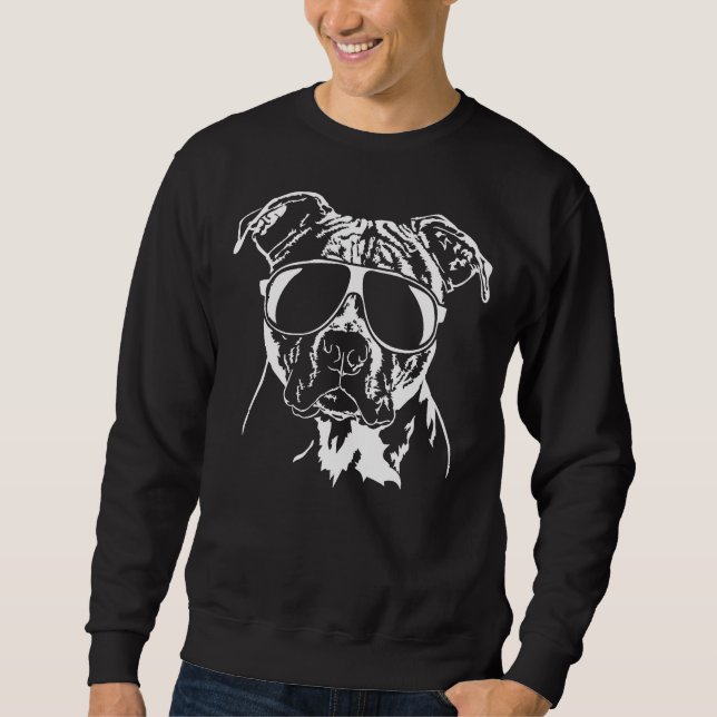 Pitbull Dog Mum Funny American Pitbull Terrier Wit Sweatshirt (Front)