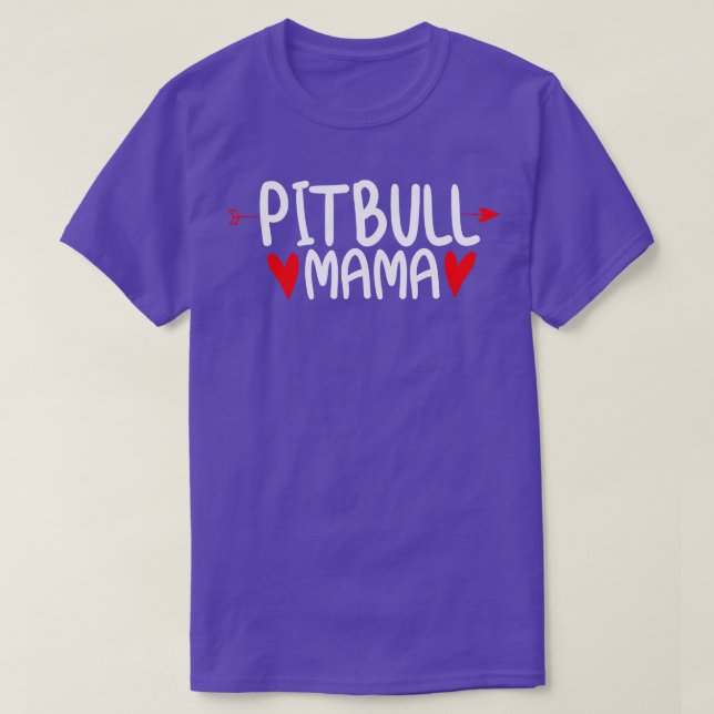 Pitbull Dog Mum T-Shirt (Design Front)