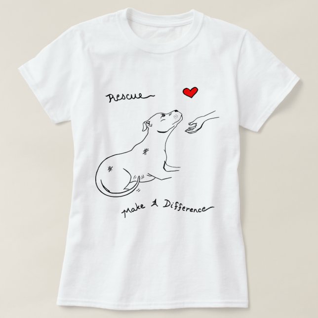 Pitbull Dog Rescue Foster Adopt Pit Bull Lover 266 T-Shirt (Design Front)