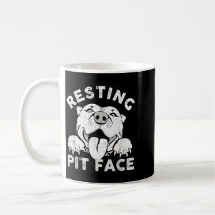 Pitbull Dog Resting Pit Face Sarcastic Humour Coffee Mug
