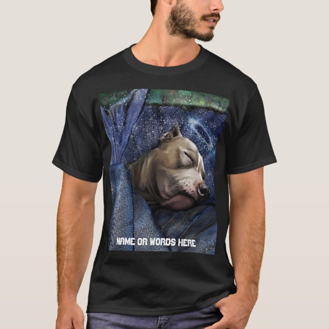 Pitbull Dog Sympathy Loss Condolence Note Card T-Shirt (Front)