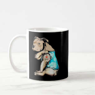 Pitbull Dog Tattoo I Love Mom Mother's Day Gift T- Coffee Mug