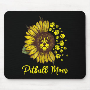 Pitbull Dog Tattoo I Love Mum Tattooed Lover Mothe Mouse Pad