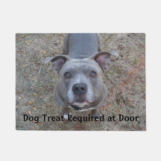 Pitbull Dog Treat Required Doormat