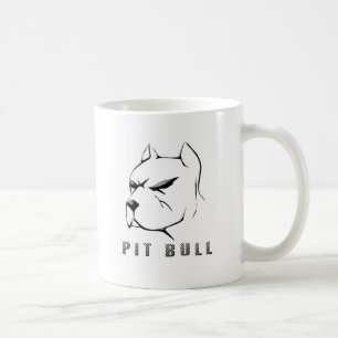 Pitbull draw coffee mug
